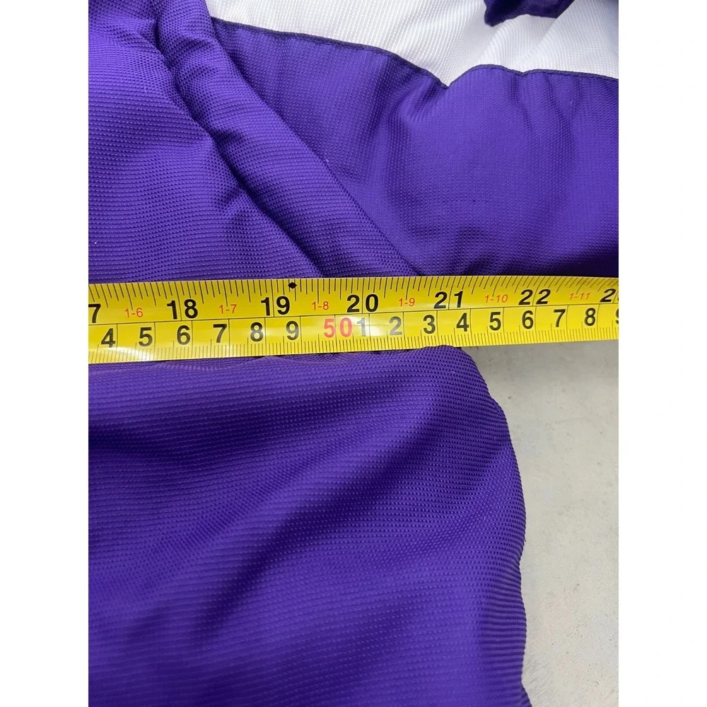 NFL Minnesota Vikings Puffer Jacket Youth XL 18 Purple Yellow Full Zip Football